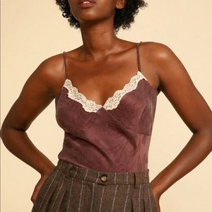 NWT Rouje Loanne Cami Jacquard Prune sz 38